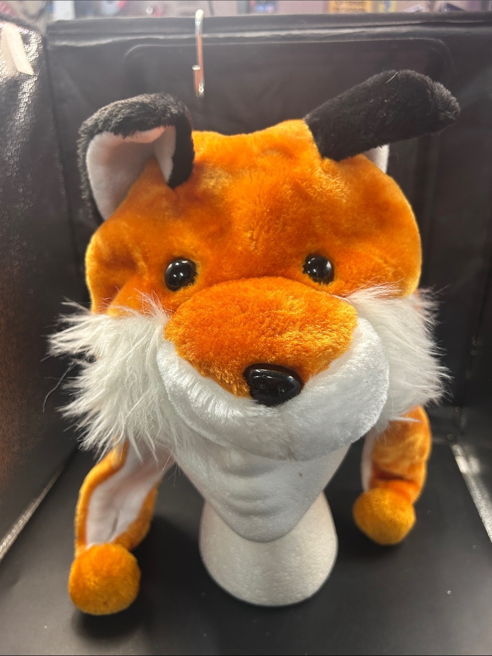 Cozy Plush Fox Ear-Flap Hat in Orange and White